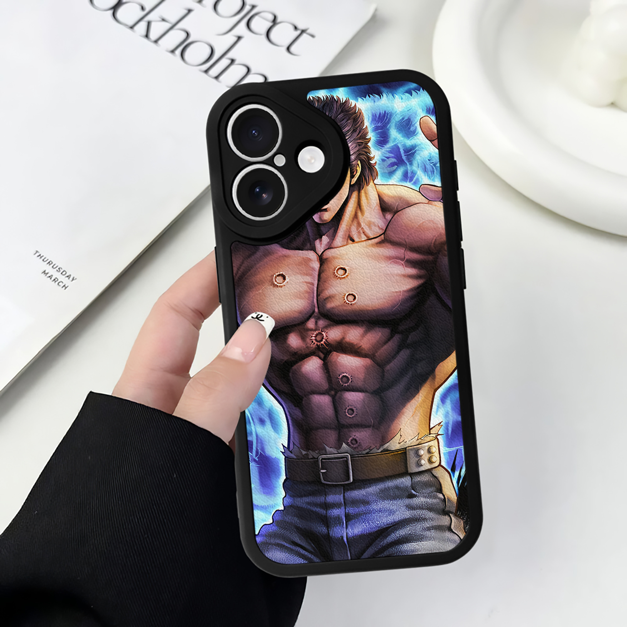 （画像用） 北斗の拳 Fist of the North Star 【iPhone 16シリーズ対応】シリコンスマホケース（レザー調） 材質：シリコン
